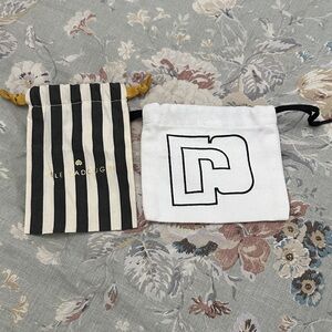 Lele Sadoughi Black and White Kids Pouch Duo